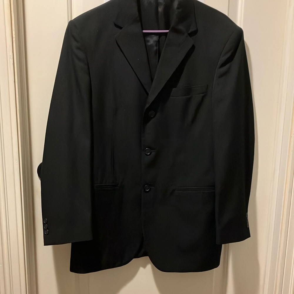 EUC 18/20 Boys City Streets Dress Jacket Black 3 Button, Slim Fit, Worn Once